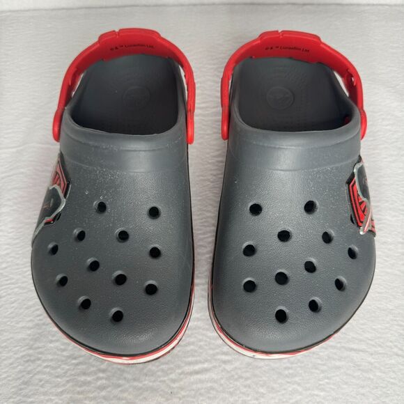 CROCS Clogs Classic Star Wars Kylo Ren Gray Red Slip-On Boys Size J 3 - Picture 10 of 11